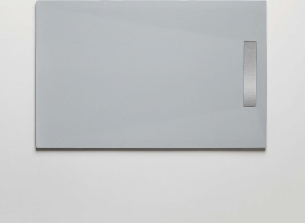 Piatto-Doccia-Resina-finitura-Pietra-Grigio-con-griglia-inox-PURE