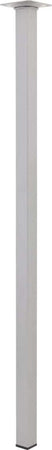 PIEDE-D'APPOGGIO-PER-MOBILI---TUBO-QUADRATO-IN-ALLUMINIO-25X25MM-H.-70CM---COLORE-ARGENTO