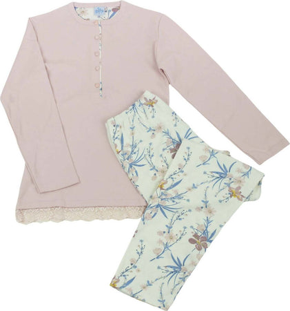 Pigiama Due Pezzi Da Donna Interlock Gary Pigiama Lungo Caldo Cotone Crema Maglia Maniche Lunghe Scollo Rotondo + Pantalone Lungo Fantasia Floreale Moda/Donna/Abbigliamento/Abbigliamento da notte lingerie e intimo/Pigiami e camicie da notte/Pigiami due pezzi Puleo Casa - Palermo, Commerciovirtuoso.it