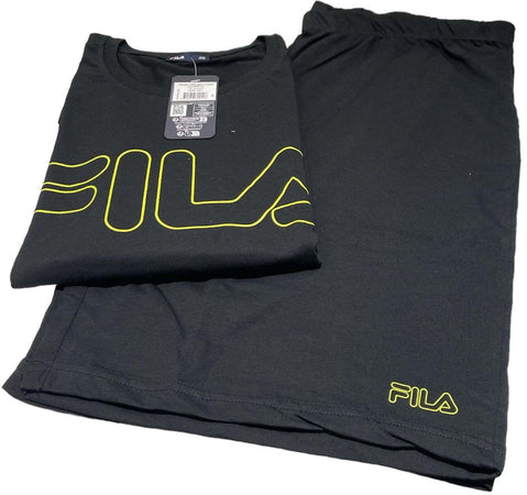 Pigiama uomo mezza manica e pantalone corto 100% cotone – Fila 1191