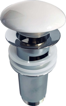 Piletta click clack in Ottone Cromato Cover Ceramica per Lavabo Lavandino Bagno Fai da te/Attrezzature per cucine e bagni/Attrezzature per bagni/Rubinetti per docce e vasche da bagno e parti/Parti per rubinetti/Deriva per rubinetti Ogomondo - Martina Franca, Commerciovirtuoso.it