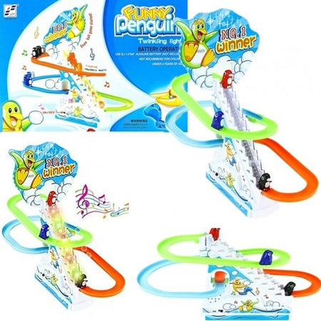 Pinguini-Gara-Competizione-Race-Twinkling-Funny-Luci-Suoni-Movimento-Bimbi-Gioco