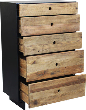 PINUS-BLACK---cassettiera-in-pino-riciclato-Marrone-Milani-Home