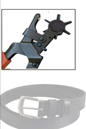 Pinza-Fustellatrice-Per-Cinture-Buchi-Fori-Cintura-Cuoio-Pelle-Testa-Girevole