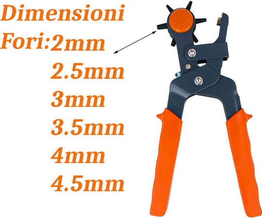 Pinza-Fustellatrice-Per-Cinture-Buchi-Fori-Cintura-Cuoio-Pelle-Testa-Girevole