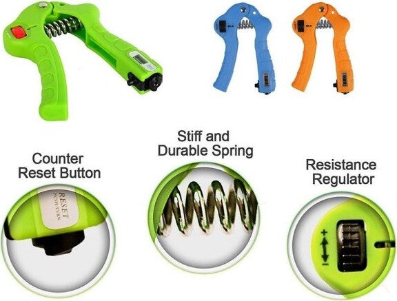 Pinza-Mano-Hand-Grip-Potenziamento-Muscoli-Avambraccio-Regolabile-Con-Contatore