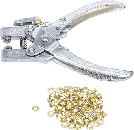 Pinza punzonatrice per occhielli in metallo da 165 mm con 50 occhielli Fai da te/Ferramenta/Teloni e imbracature/Teloni La Zappa - Altamura, Commerciovirtuoso.it