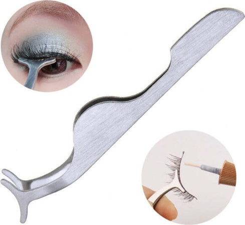 Pinzetta-Applicatore-In-Acciaio-Clip-Rimozione-Ciglia-Finte-Curva-Lash-Extension