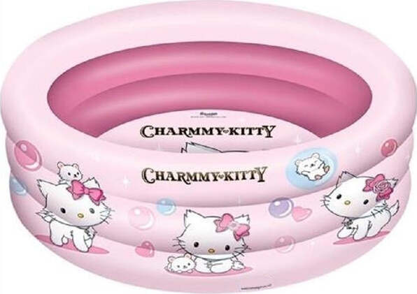 Piscina-Gonfiabile-Charmmy-Kitty-3-Anelli-Diametro-100-Cm-Forma-Rotonda