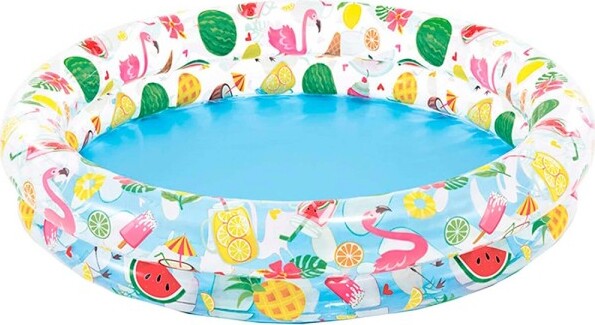 Piscina-Gonfiabile-Frutti-Estivi-Multicolore-2-Anelli-Rotonda-122-X-25-Cm-59421