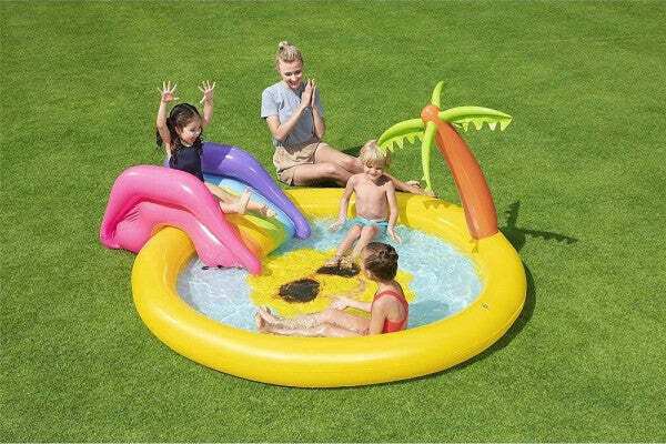 Piscina-Gonfiabile-Giardino-Per-Bambini-Con-Scivolo-237x201x104cm-Sunnyland-53071