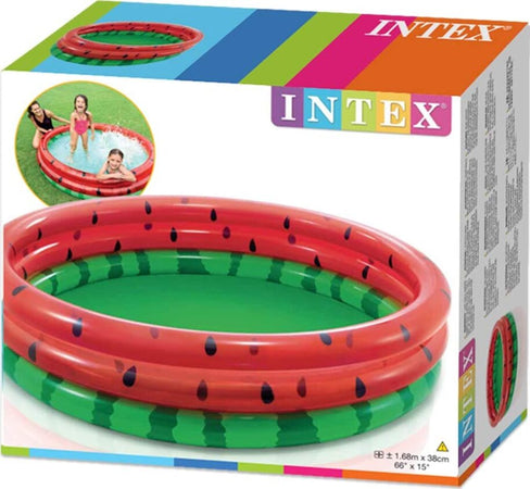 Piscina gonfiabile per bambini Intex Anguria con tre anelli Giochi e giocattoli/Sport e giochi all'aperto/Giochi aquatici e piscine per bambini/Piscinette per bambini La Zappa - Altamura, Commerciovirtuoso.it