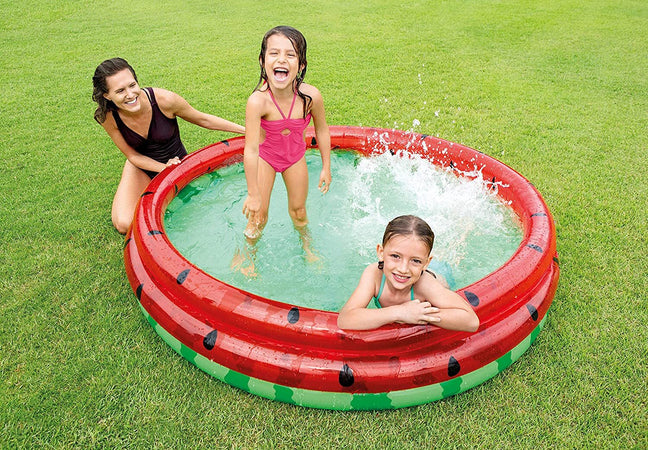 Piscina gonfiabile per bambini Intex Anguria con tre anelli Giochi e giocattoli/Sport e giochi all'aperto/Giochi aquatici e piscine per bambini/Piscinette per bambini La Zappa - Altamura, Commerciovirtuoso.it