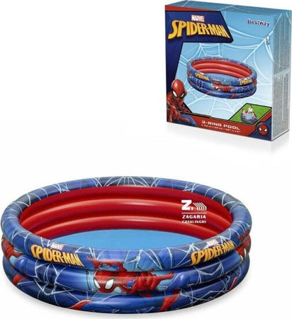 Piscina-Gonfiabile-Spiderman-L'uomo-Ragno-3-Anelli-122x30cm-Per-Bambini-2+-98018