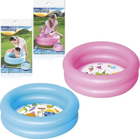 Piscina-Per-Bambini-2-Anni+-Baby-2-Anelli-Fondo-Disegnato-61x15cm-2-Colori-51061