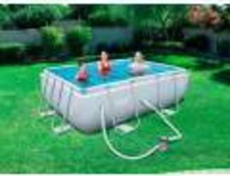Piscina rettangolare 2.82m x 1.96m x 84cm con pompa e scaletta da giardino e veranda