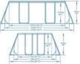 Piscina rettangolare 2.82m x 1.96m x 84cm con pompa e scaletta da giardino e veranda