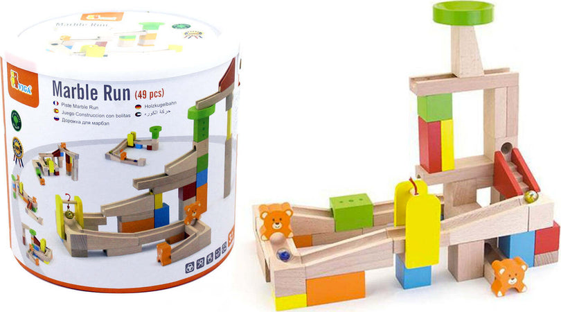 Pista-per-Biglie-in-Legno-Viga