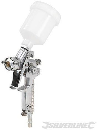 Pistola a spruzzo con alimentazione pneumatica 100ml Silverline ugello 1mm