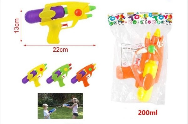 Pistola-Acqua-22x13cm-Con-Serbatoio-200ml-Gioco-Bambini-Colori-Assortiti-2904363