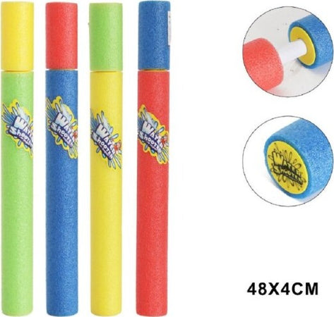 Pistola-Ad-Acqua-48x4-Cm-Tubo-Sparatutto-In-Schiuma-Gioco-Estivo-Spiaggia-605459
