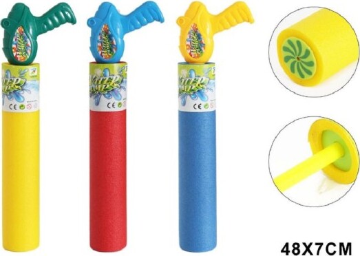 Pistola-Ad-Acqua-48x7cm-Tubo-Schiuma-Manico-Pvc-Estate-Giocattoli-Bambini-605476