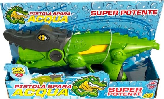 Pistola-Ad-Acqua-Super-Potente-A-Forma-Di-Coccodrillo-Gioco-Mare-Spiaggia-Bimbi