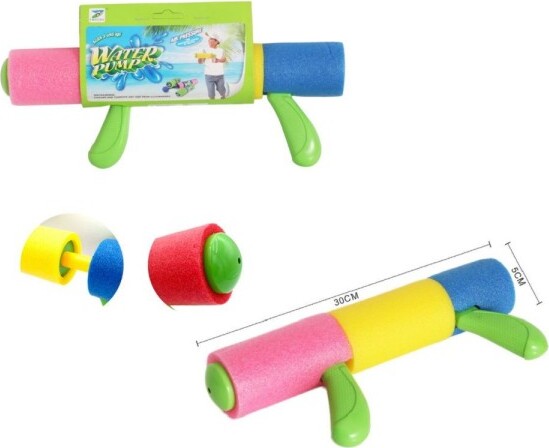Pistola-Ad-Acqua-Tubo-In-Gommapiuma-Colorata-Manico-30x5cm-Giochi-Bambini-605475