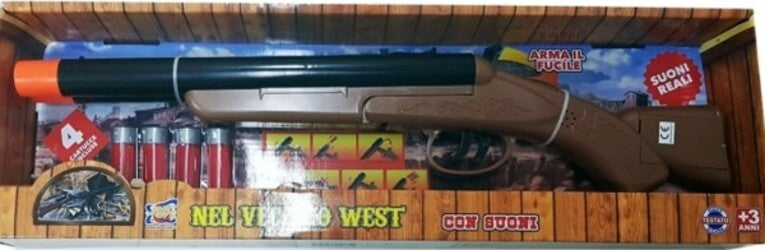 Pistola-Fucile-Cartucce-Vecchio-West-Scheriffo-Cowboy-Suoni-Arma-Gioco-Bambini