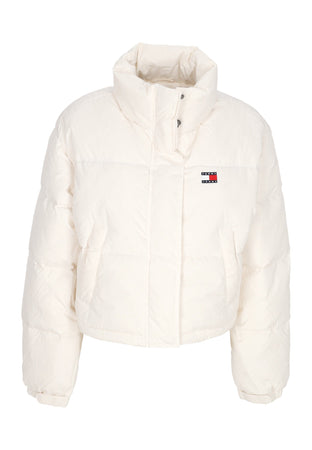 Tommy Hilfiger Piumino Donna Back Flag Alaska Puffer Ancient White da donna