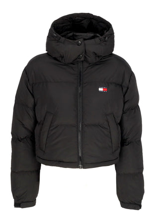 Tommy Hilfiger Piumino Donna Crop Alaska Puffer Black da donna