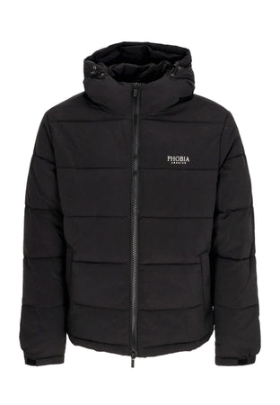 PHOBIA Piumino Uomo Foggy Logo Puffy Jacket Black da uomo