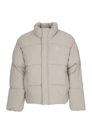KARL KANI Piumino Uomo Small Signature Puffer Jacket Light Grey da uomo