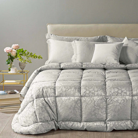 Piumone in Piuma Sonnopiuma in Raso Jacquard tinto in filo - Caleffi