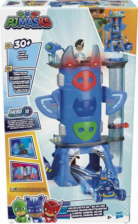 Pjmask-Quartiere-Generele-Deluxe---Hasbro-Pj-Masks-Quartier-Generale,-Pigiama-Qg-Di-Lusso,-Giocattolo-Prescolare-Con-2-Figure-E-1-Veicolo,-Per-Bambini-Dai-3-Anni