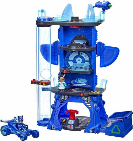Pjmask-Quartiere-Generele-Deluxe---Hasbro-Pj-Masks-Quartier-Generale,-Pigiama-Qg-Di-Lusso,-Giocattolo-Prescolare-Con-2-Figure-E-1-Veicolo,-Per-Bambini-Dai-3-Anni