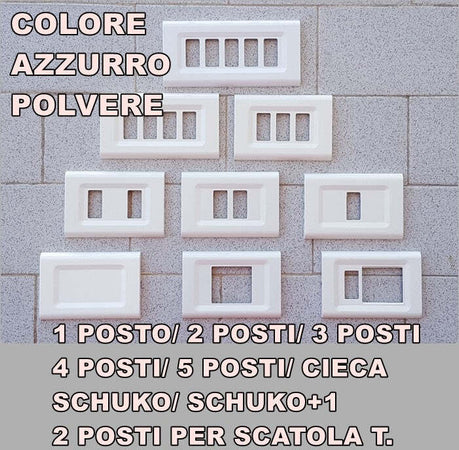 PLACCA AZZURRO POLVERE IN ABS PER SCATOLE RETTANGOLARI SERIE ELITE