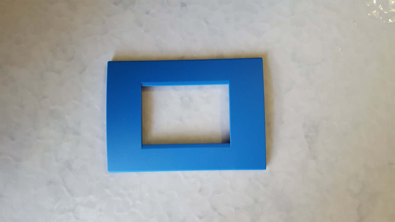 PLACCA BLU CIELO IN ABS PER SCATOLE RETTANGOLARI SERIE SOFT 2/3/4/7 POSTI
