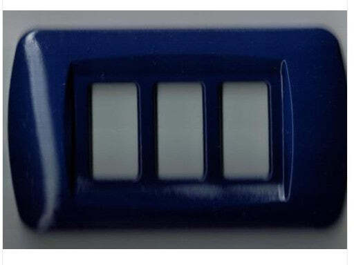 PLACCA BLU SCURO IN ABS PER SCATOLE RETTANGOLARI SERIE ECLIPSE