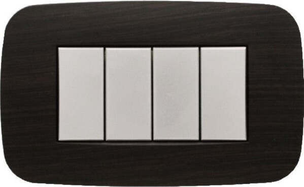 Placca Futura 3 4 6 Moduli Legno Wenge' Compatibile Con Bticino Axolute Fai da te/Materiale elettrico/Placche/Placche per interruttori Trade Shop italia - Napoli, Commerciovirtuoso.it
