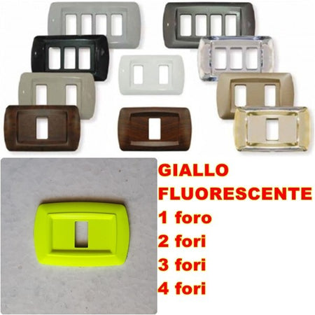 PLACCA GIALLO FLUORESCENTE IN ABS PER SCATOLE RETTANGOLARI SERIE ECLIPSE