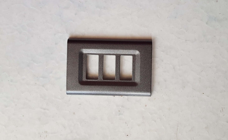 PLACCA GRIGIO METALLIZZATO IN ABS PER SCATOLE RETTANGOLARI SERIE ELITE