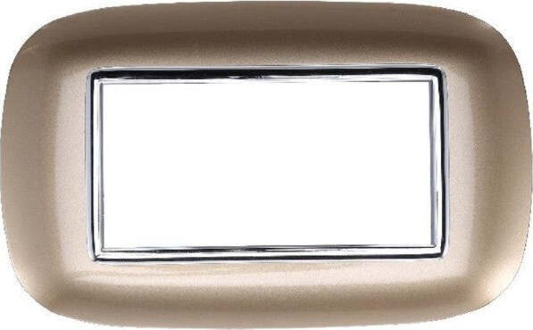 Placca Oval 3 4 6 Moduli Colore Oro Compatibile Con Bticino Axolute Fai da te/Materiale elettrico/Placche/Placche per interruttori Trade Shop italia - Napoli, Commerciovirtuoso.it