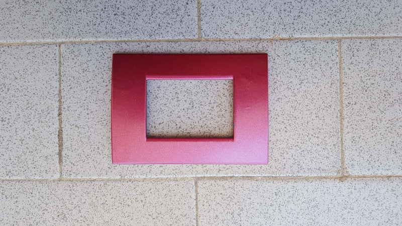 PLACCA ROSA METALIZZATTO IN ABS PER SCATOLE RETTANGOLARI SERIE SOFT 2/3/4/7 POSTI