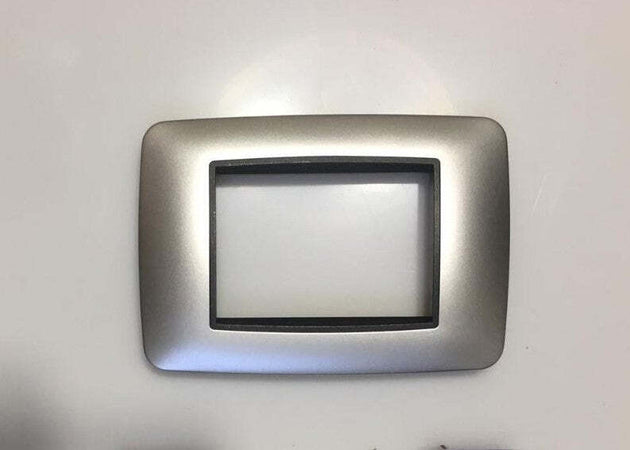 PLACCA SILVER COMPATIBILE LIVING INTERNATIONAL 6603 PLACCHETTE COPRINTERRUTTORI