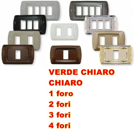 PLACCA VERDE CHIARO IN ABS PER SCATOLE RETTANGOLARI SERIE ECLIPSE