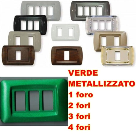 PLACCA VERDE METALLIZZATO IN ABS PER SCATOLE RETTANGOLARI