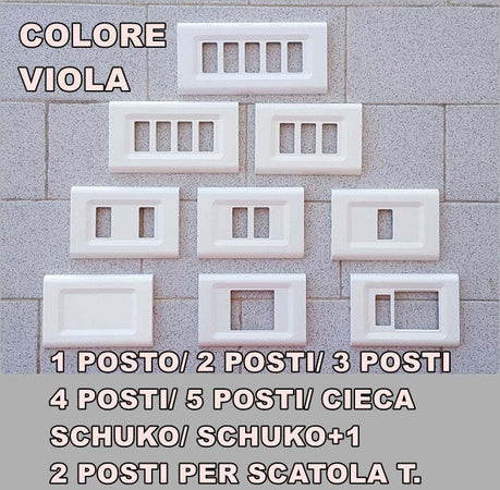 PLACCA VIOLA IN ABS PER SCATOLE RETTANGOLARI SERIE ELITE