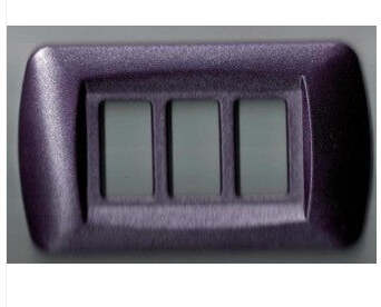 PLACCA VIOLA METALLIZZATO IN ABS PER SCATOLE RETTANGOLARI SERIE ECLIPSE