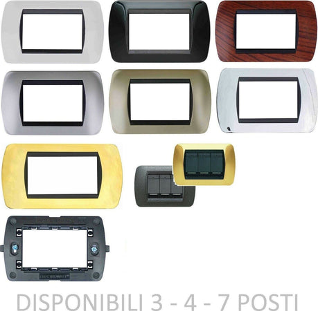 PLACCHE-COMPATIBILE-BTICINO-LIVING-INTERNATIONAL-moduli-posti-supporti-PLACCA